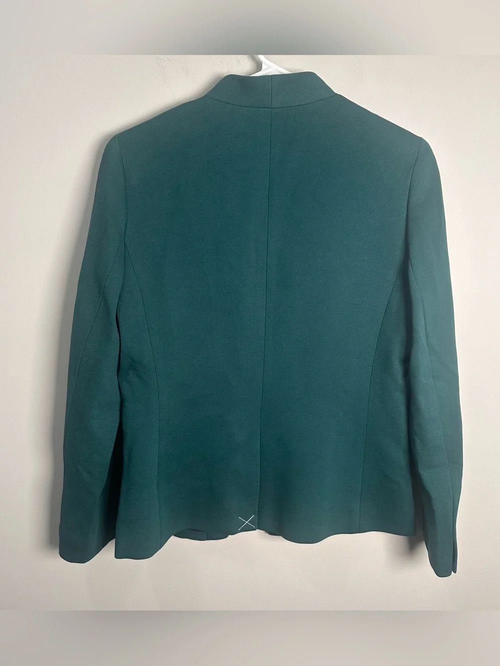 J Crew 365 Going Out Blazer Green Jacket Womens Open Front Preppy Size 8